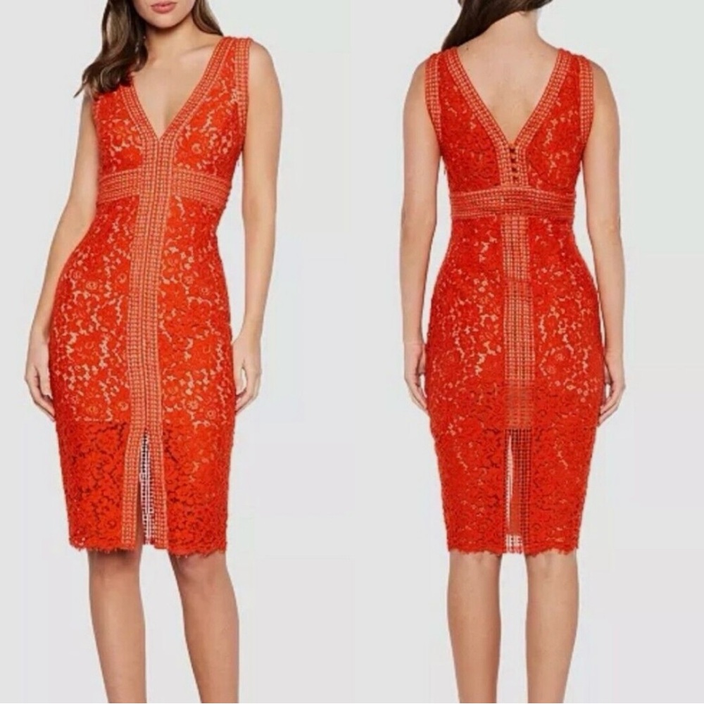 Bardot Lace Midi Dress